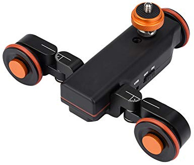 Tosuny YELANGU kamera, transportvagn med fjärrkontroll, motoriserad kameraförskjutare, kompatibel med DSLR-kamera och actionkamera och mobiltelefon