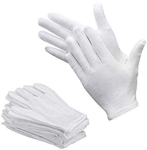 Bestgle Arbeitshandschuhe, 15 Paar, weiße Handschuhe, weiche Baumwolle, Arbeitshandschuhe für Münzschmuck, Silberinspektion, Kellner, Türmann, Polizei (klein)