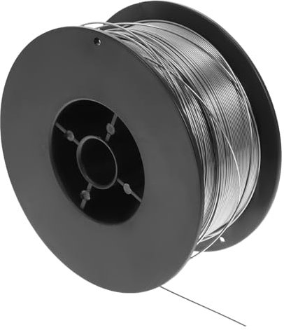 ULTECHNOVO Alambre de Soldadura de Acero Inoxidable Mig Carrete de Alambre de Soldadura Carrete Carrete sin Gas 0. 8 Mm 1 Kg (Plateado)