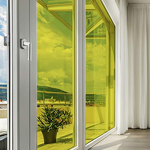 DIMEXACT - Film Couleur Jaune Citron Transparent - 152 cm x 0.5 m - en Rouleau