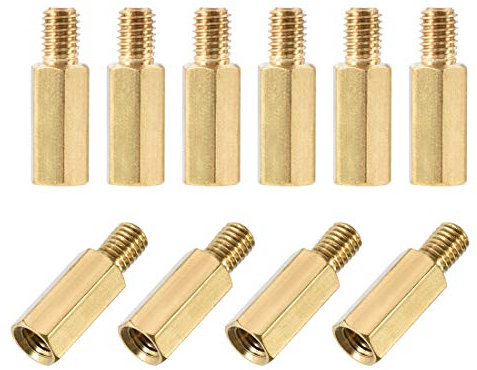 sourcing map 20 Stücke Hex Spacer männlich weiblich Abstandshalter M5x15mm+7mm Messing Motherboard für FPV Drone Quadcopter Computer & Platine