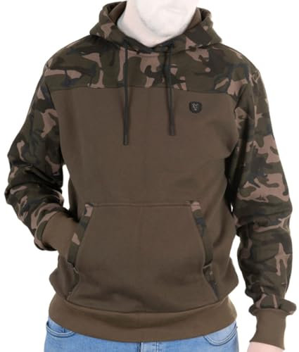 Fox Khaki/Camo Hoody - Angelpullover, Größe:S
