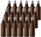 TIANZD 24 Pieces Empty 100 ml Brown PET Plastic Fine Mist Pump Spray Bottles with Black Top Portable Sprayer for Perfume Water Cosmetic Travel Containers Refillable, 2x Funnel