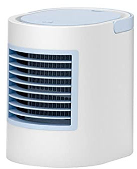 SMSOM USB Portable Air Conditioner Fan, 380ML Personal Air Conditioner with Ice Tray, Evaporative Air Cooler,3 Speeds,Ac Fan for Small Room,Office,Car,Camp (Color : Blue)
