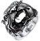 U7 Herren Edelstahl Fingerring Punk Stil personalisiert Tigerskopf Ring Vintage Tribal Großer Ring Tiger Statement Ring Hip Hop Street Style Modeschmuck für Männer(Ring Größe 67)