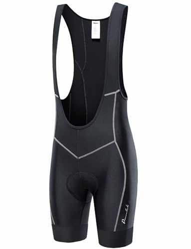 Przewalski Herren Radträgerhose Gepolstert Atmungsaktiv | Coolmax 3D-Polster ca. 8h, 4-Wege-Stretch, Silikon-Beinabschluss, Rennrad & MTB