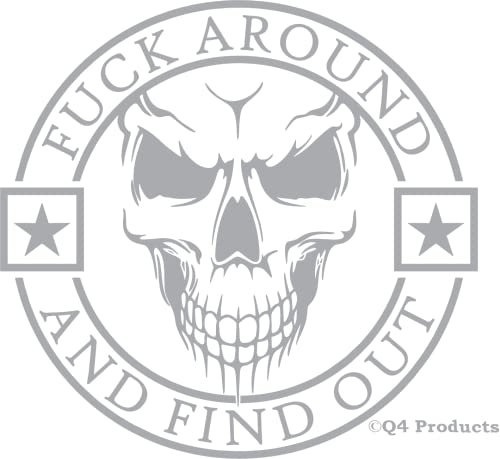 FAFO Totenkopf-Aufkleber – Around and Find Out, Farbe Aufkleber für Ihr Auto oder LKW-Fenster