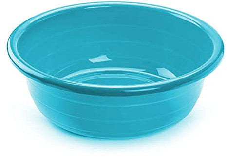 AC - Barreño Redondo - Capacidad de 20 litros - Fabricado en Polipropileno - para Lavabo, Fregadero y Bañera – Color Azul