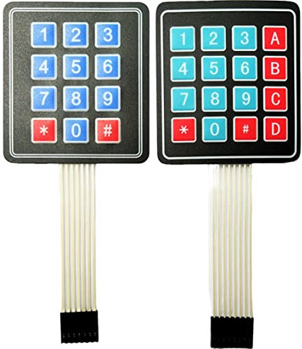 DIYables 3x4 4x4 Membrane Matrix Keypad for Arduino, ESP32, ESP8266, for Raspberry Pi
