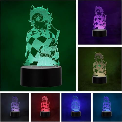Anime-LED-Lampe Tanjiro Kamado, Farbwechsel, USB, Nachtlicht und Dekoration