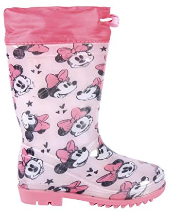 CERDÁ LIFE'S LITTLE MOMENTS Stivali Bambina Minnie Mouse con Stopper Regolatore per Maggiore Regolabilità e Ridurre al Minimo l'Ingresso di Acqua, Gomma, Rosa, 29 EU
