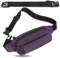 Sac Banane Taille Homme Femme Ville Sacs Banane Unisexe avec Ceinture allongée de 30 cm et Poches à 4 Fermetures à glissière pour la randonnée d'entraînement en Plein air (Violet)