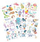 12 Blätter Aquarell Tattoo Kinder, Wasserfeste Temporäre Kindertattoos Hautfreundlich