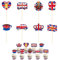 Union Jack Cake Decorations Cake Toppers Cocktail Sticks,8P Union Jack Flag King Charles III Cake Toppers Cupcakes Picks Toppers for VE Day 80th Anniversary Decorations,Union Jack Party Supplies
