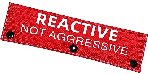 Advivio Reactive Not Aggressive Dog Leash Sleeve Wrap, Red Leash Cover for Reactive Dogs, Dog Gift for Foster Parents Dog Owner Gift