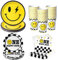 One Happy Dude Birthday Plates Yellow Smile Face Party Plates One Happy Dude Paper Plates Cups Napkins Decor Disposable Party Favors for Birthday Baby Shower Wedding Bachelor Party,Serves 25