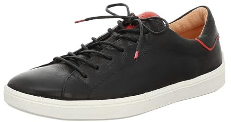 Think Herren TURNA chromfrei gegerbte nachhaltige Wechselfußbett Sneaker, Schwarz/Kombi 0000, 43 EU