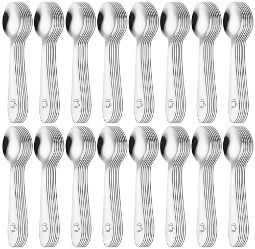 Cucharillas cafe pequeñas acero inoxidable 96 uds 10 cms aptas para hogar restaurantes lavavajillas cucharas cafe cuchara cafe cuchara te cucharas de cafe cucharas pequeñas cucharitas de cafe
