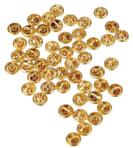 Fermoir Pins,50 pièces épingles Métallique Fermoirs Papillon pour Broches Attaches Pins pour l'artisanat DIY Bijoux Jewelry Making