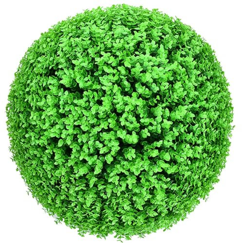 MHUQIA Künstliche Pflanzenkugel 30cm, Künstliche BuchsbaumkugelKünstlicher Buchsbaum, Künstliche Pflanzen Witterungsbeständigkeit, dekorative Kugeln, künstliche Buchsbaum-Kugel