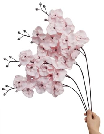 DODXIAOBEUL Künstliche Orchideenstiele, 10,9 cm, tanzende Orchidee, künstliche Phalaenopsis, Seidenpflanzen, Picks, Orchidee für Weihnachtsblumenarrangements, Kränze, Hochzeitstischdekoration