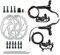ZOOM Ebike Hydraulisches Scheibenbremsen-Set: HB-876E 4-Kolben, Power-Off-Brems-Kit mit 2-Pin-Sensor, inklusive 180-mm-Rotoren und Montageadapter