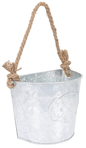 OFFSCH Maceta Pastoral De Jardín Soporte De Hierro Colgante Decorativa Fácil De Usar