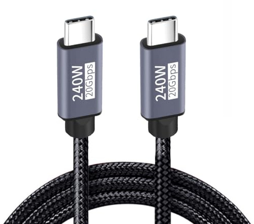 cablecc 20gbit / s 240W USB3.2 Magnetisches Kabel USB-C 8K 5K 4K USB4.0 Hyper Super Coiled Typ-C Schnellladungskabel 1M