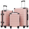 COOLIFE Koffer Set, 3 Teilig Reisekoffer mit TSA-Schloss und Teleskopgriff, Rollkoffer mit 4 Zwillingsrollen für Reisen und Geschäftsreisen (Lotusrosa, Koffer-Set)