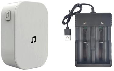HVOFNNLR Indoor Wireless Doorbell Chime with U/S E/U U/K Plug, USB Charger and 18650 Battery for V10 V20 V30 Video Doorbell Camera