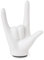 Tiny I Love You Hand Statue Gold Decor, Tiny Rock and Roll Hand Sign Desk Statue, Gold Gesture Statues and Sculptures, Ceramic Gesture Hand Sculpture Finger Statues Classic Home Decor (White)
