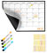 SB® Calendario Mensual Magnético Nevera Tamaño A3 30x42Cm + 4 Rotuladores + Stikers Emogí | Pizarra Planificador Mensual con Imán Flexible.
