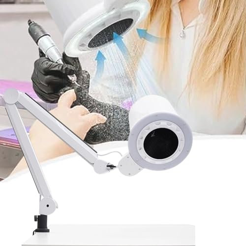 Low Noise Nail Dust Collector, Super Strong Dust Collection Force Nail Duster, Portable Vacuum Nail Dust Collector, Adjustable Nail Dust Fan for Nail Salon Use