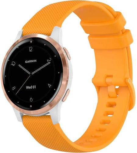 Issinlky armband für Garmin Venu 2S/Venu 3S/Vivomove 3S/Vivoactive 4S, 18mm armband Weiches Silikon für Fossil Ladies Gen 6/Gen 5E/Fossil Ladies Venture HR Gen 4/Gen 3/Withings Steel HR 36mm