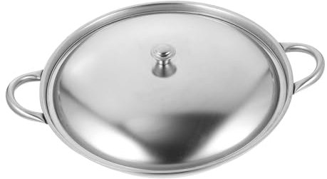 SHOWERORO Pentola Per Cucinare in Acciaio Inossidabile Di Dimensioni Familiari Con Coperchio Di Bloccaggio E Design Antitrabocco