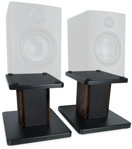 keepdrum SS041WN Speaker Stands Table Stands for Speaker Boxes Walnut 1 Pair