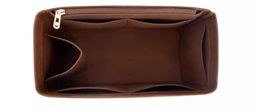 Taschen-Organizer mit Filzeinsatz for LV Speedy 20 25 30 35 Handtasche Innentaschen-Organizer Reiseaufbewahrung tragbare Kosmetiktasche(for speedy25 Coffee)