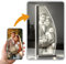 Luverre LED FOTO-Tischlampe | personalisierbare Nachttischlampe | Geschenk für Mama, Papa, Oma und Opa | Fotogeschenk mit eigenem Bild | Glasfoto (Segel | anthrazit, 1 Foto)
