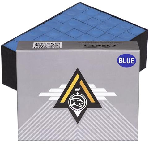 Predator Crest Billardkreide für Billardqueue, 1 Brutto, 144 Kreiden, Blau