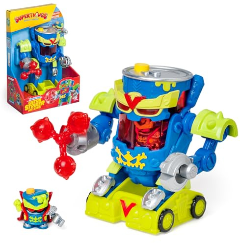 SUPERTHINGS – Ultra Striker Mr. King. Mr. King's Ultra Striker robot from the animated series “Superthings Kazoom Power”. Contains 1 Ultra Striker robot and 1 exclusive Mr. King.