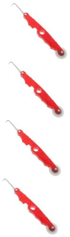 Homoyoyo 4 Stück Tür- Und Fensterandruckrolle Gadget Reparatur Des Fliegengittertürgitters Bildschirm Deckelgestell Fix Rasterwalze Mit Lager Garagentor Rollo Lagerschirm Plastik Rot