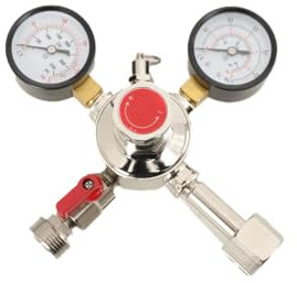 Cozyel CO2 Druckminderer für Getränke Kohlendioxid Bierbrauen Lebensmittel zapfen Schanktechnik,Co2 Druckminderer Manometer,1-leitig,4 bar,W21,8 X 1/14 für Bierzapfanlage Bier Schankanlage Zapfanlage
