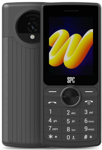SPC WILD COOL - Einfaches Handy für Digitalpause/Einstieg, Schwarz | Ohne Apps/soziale Medien, 4G, FM-Radio, Kamera, Bluetooth-Konnektivität, 2,4-Zoll-Display, Kopfhöreranschluss
