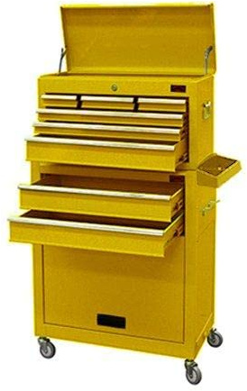 Dirty Pro Tools™ LARGE TOOL CHEST WITH SIDE TRAY TOP CABINET TOP BOX AND ROLLCAB BOX