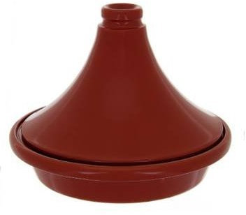 Nik.Schmitt Tajine Ø 28 cm Rot, Rund, Lehm, Schmorgefäß für Schmorgereichte und Tajines