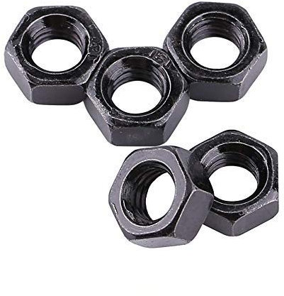 100 Teile/satz M2-M5 Metrisches, Befestigungsteile Muttern Gewinde Hex Sechskantmuttern Schwarz Verzinktem Kohlenstoffstahl Sechskantmuttern Kits für Maschine Verschluss(M3)