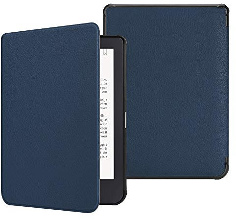 Fintie Custodia per Kobo Clara HD 6 2018 - Ultra Sottile Leggero Cover Protettivo in Similpelle con Auto Sveglia/Sonno Funzione per Kobo Clara HD 6 Pollici E-Reader, Blu Scuro