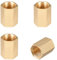 sourcing map 4pcs Raccord tuyau laiton 1/4G filetage femelle laiton tige droite hex