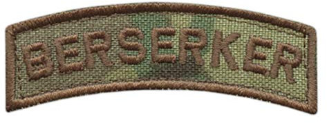 Berserker Schulterabzeichen mult1cam OCP Wikinger Nordische Isländische Heiden Armee Militär Moral Taktische Klettverschluss Patch