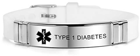 MOWOM Medical SOS Notfall Armband Personalisiertes Gravur Silikon Edelstahl Namensarmband Männer Damen Jungen Mädchen - Bündel mit Notfallkarte, Kartenhülle